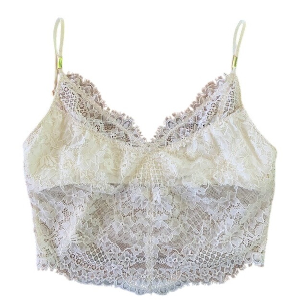 Aerie Lace Longline Bralette S Feminine Coquette Festival Concert Bridal Top